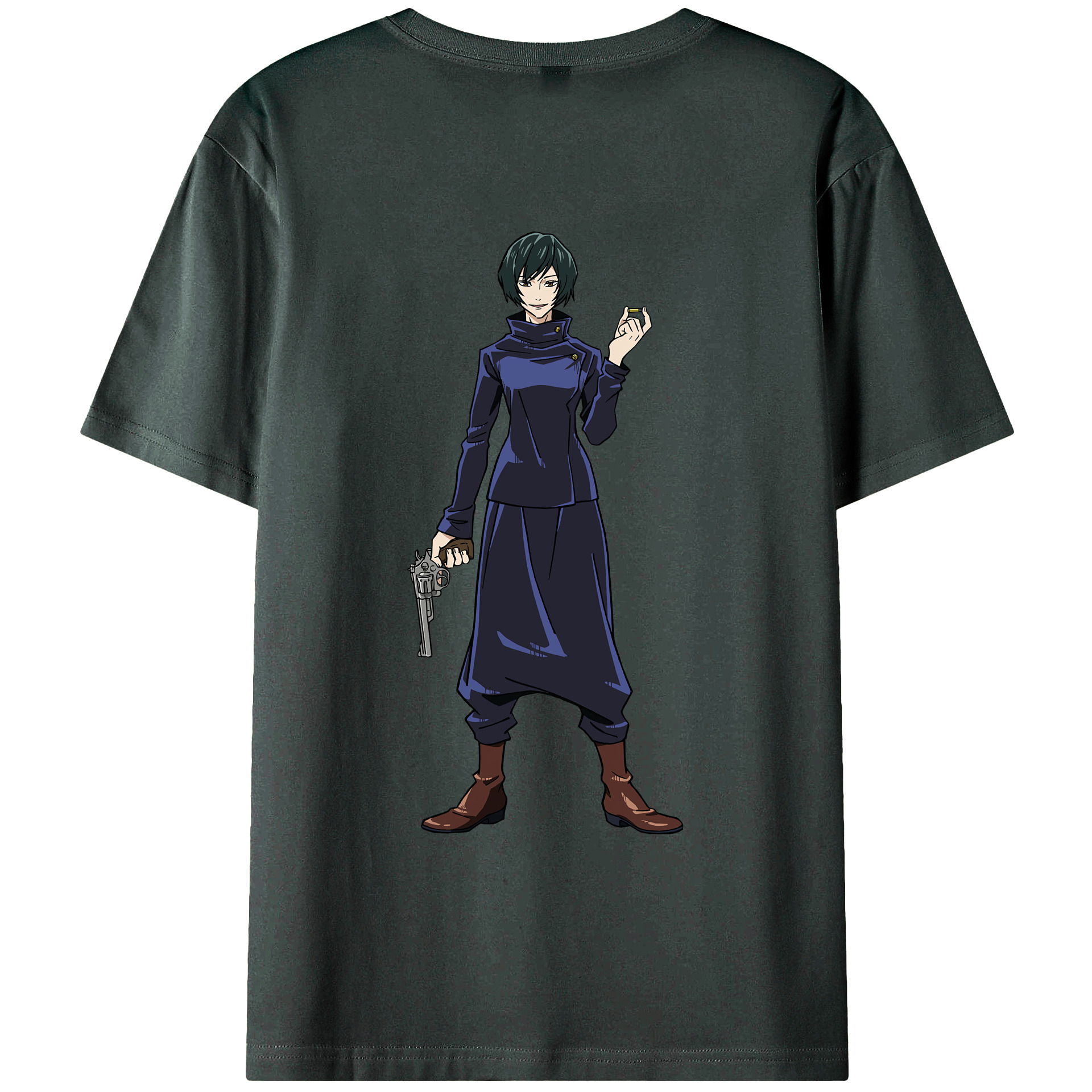 （画像用） 呪術廻戦 Jujutsu Kaisen 綿100％ メンズ半袖Tシャツ（バックプリント） 通気性